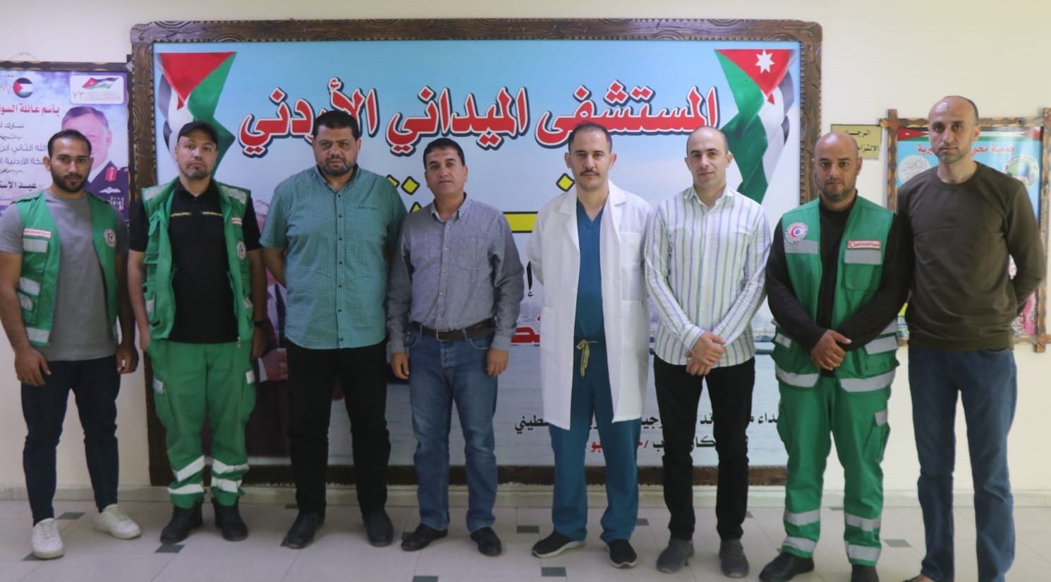 المستشفى الميداني الأردني غزة/78 يستقبل وفداً من الخدمات الطبية العسكرية الفلسطينية