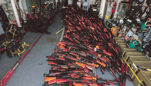 شحنة "ضخمة" من الأسلحة الإيرانية للحوثيين.. مصور