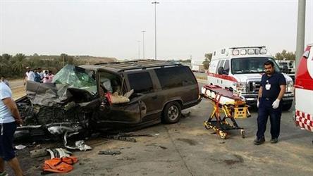  المفرق : وفاة وإصابتان بحادث تصادم بين مركبتين على طريق جابر 