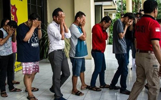 Indonesian police arrest 141 men over 