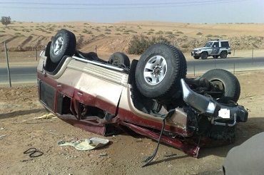 معان.. وفاة أم وابنتها واصابة 4 من افراد اسرة سعودية إثر حادث تدهور