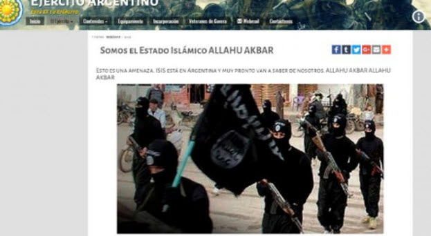 تنظيم داعش يخترق موقع الجيش الارجنتيني