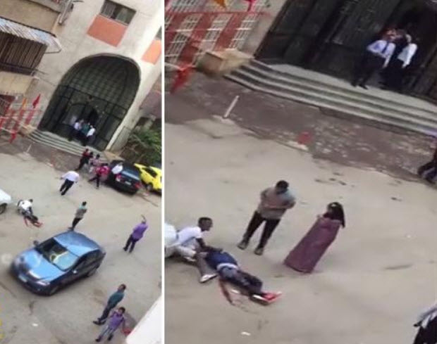فيديو صادم لمقتل شاب حاول التحرش بفتاة وخطفها في مصر