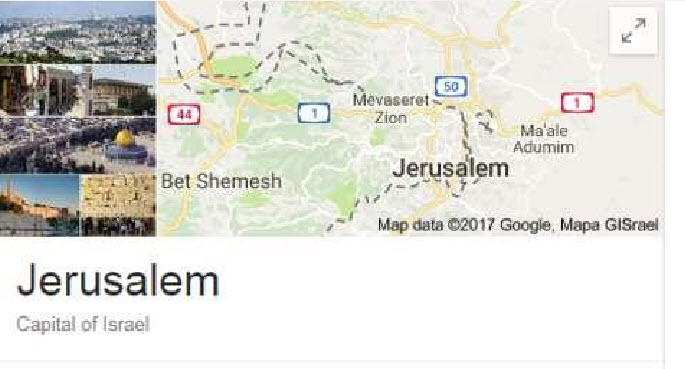 "جوجل" يسبق ترامب ويعترف بالقدس عاصمة لـ(إسرائيل)