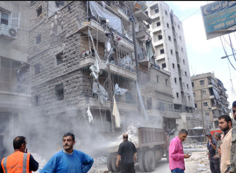 عشرات المدنيين السوريين يقضون حرقا بعد قصف أحد ملاجئ غوطة دمشق
