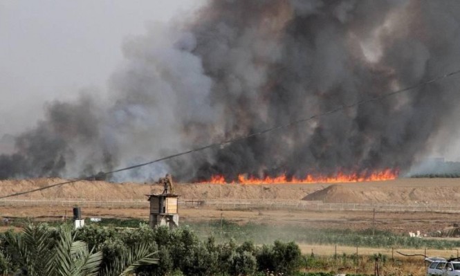 5 حرائق في "غلاف غزة" بفعل طائرات ورقية حارقة