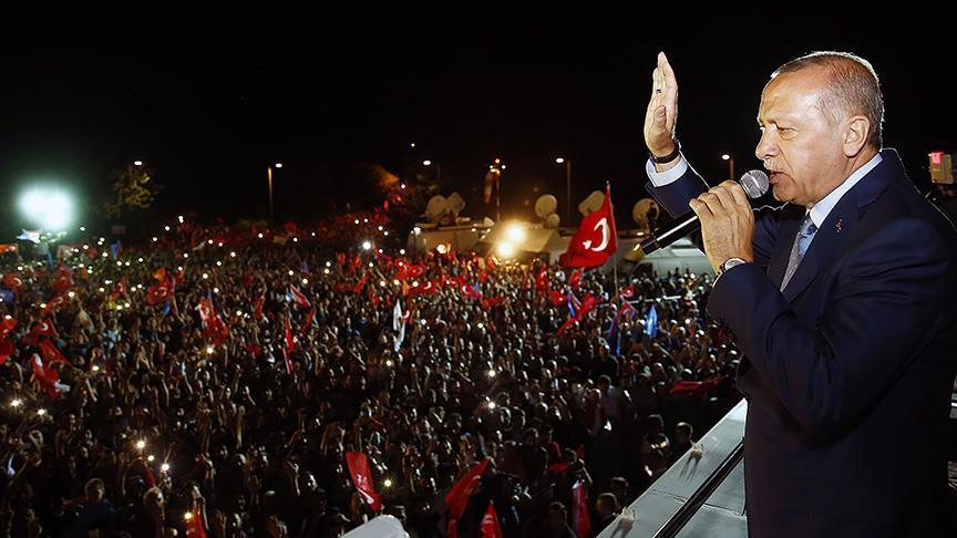 أردوغان في "خطاب النصر": تركيا ستواصل التقدم في سوريا