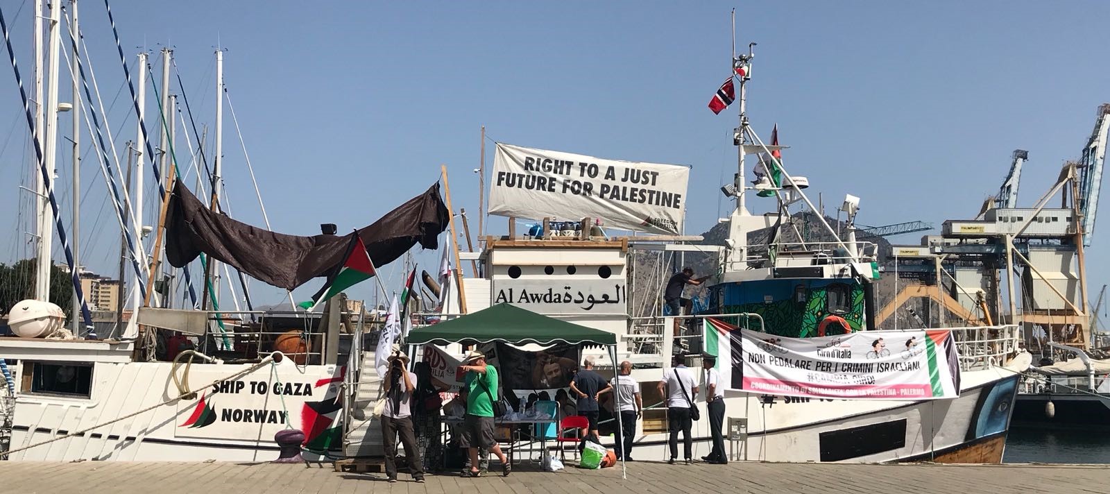 فعاليات تضامنية في موانئ أوروبية دعماً لسفن كسر الحصار