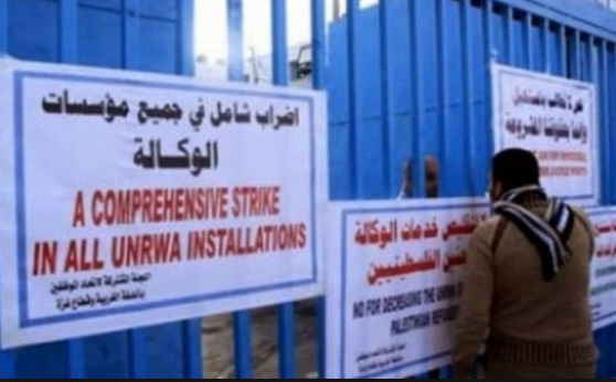 إضراب شامل يعم مؤسسات الأونروا في غزة