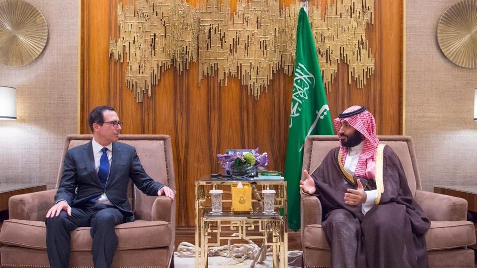 ولي العهد السعودي يلتقي وزير الخزانة الأميركي
