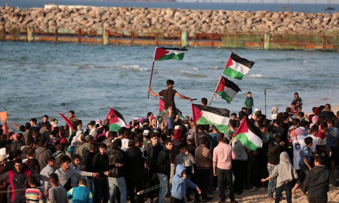 إصابات بقمع الاحتلال للمسير البحري الـ 19 شمال غزة 
