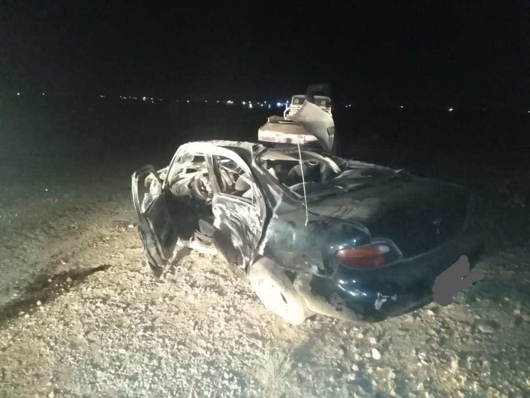 3  إصابات بحادث تدهور في منطقة ام الجمال - مصور