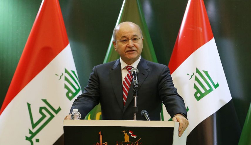 الرئيس العراقي يلتقي وزير الخارجية الايراني