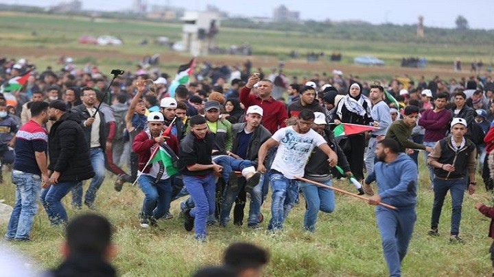 اصابات برصاص الاحتلال في مسيرات العودة شرق غزة