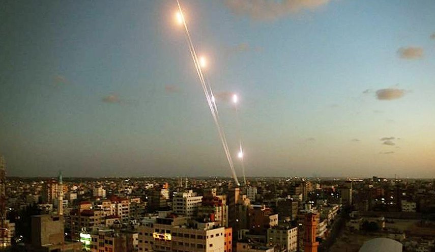 رشقة صواريخ من قطاع غزة باتجاه مستوطنات الغلاف