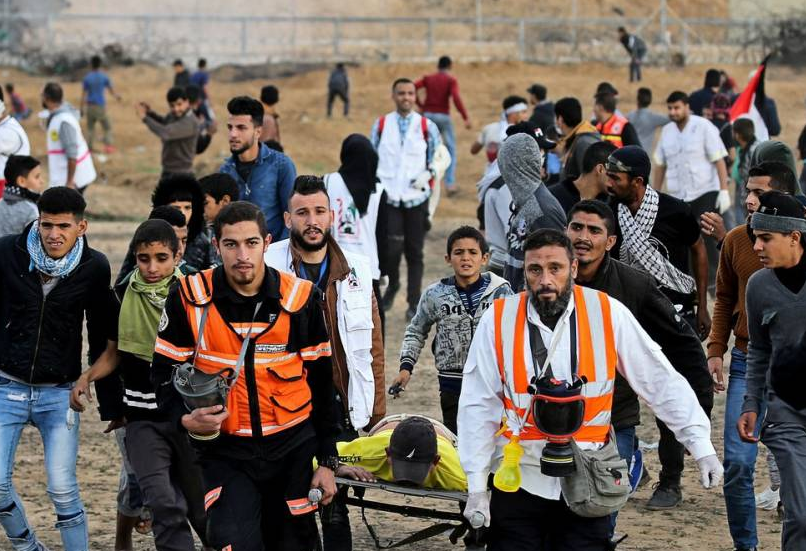 إصابات  بقمع الاحتلال لمسيرات العودة شرق غزة