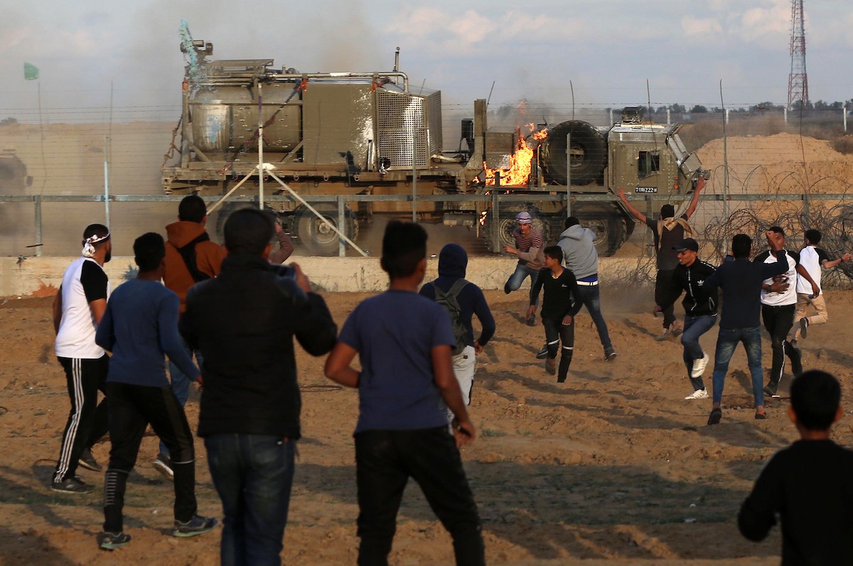 إصابات جراء اعتداء قوات الاحتلال على المتظاهرين شرقي قطاع غزة