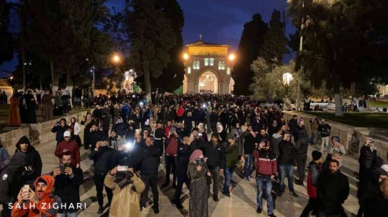 الاحتلال يهاجم مصلي حملة "فجر الكرامة" بالمسجد الأقصى