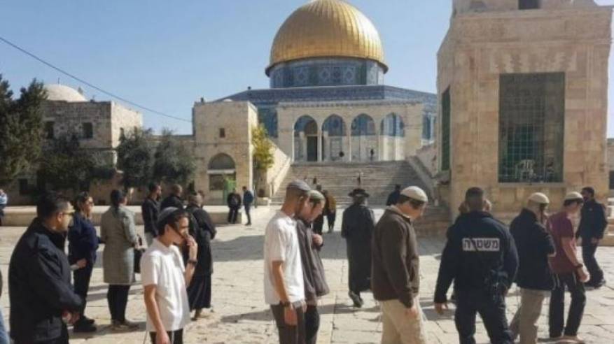 122 مستوطنًا يقتحمون باحات الأقصى