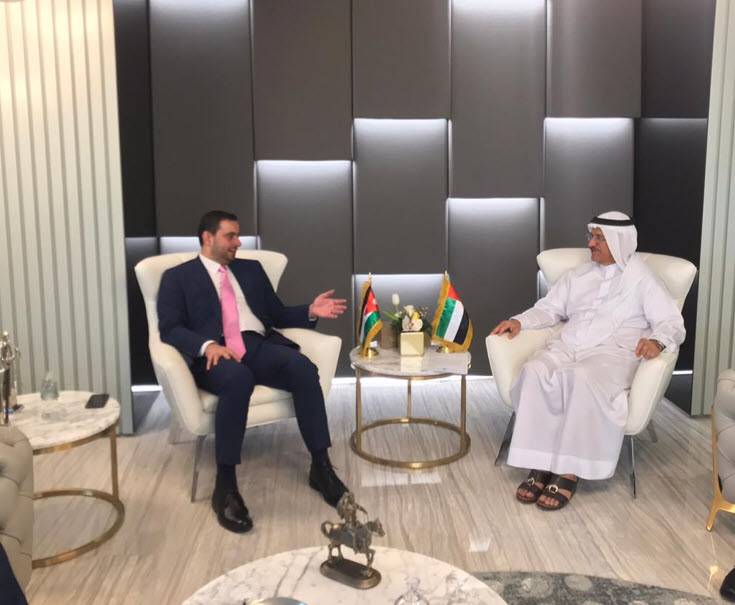 الحموري يبحث مع وزير الاقتصاد الاماراتي تعزيز التعاون الاقتصادي 