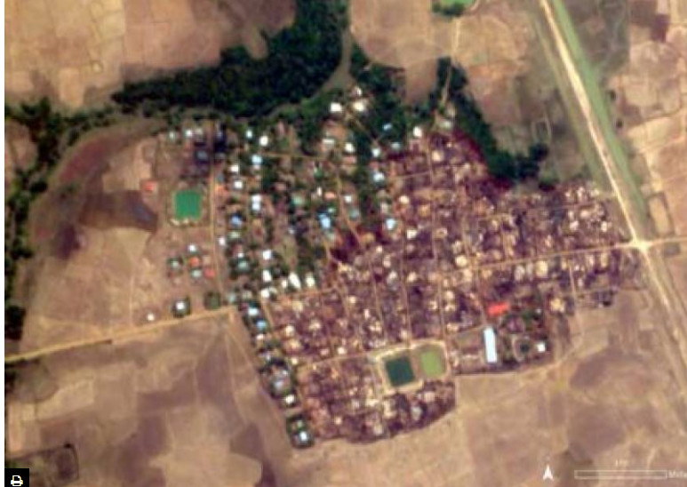 صور أقمار صناعية تكشف حرق جيش ميانمار لـ 200 منزل للمسلمين