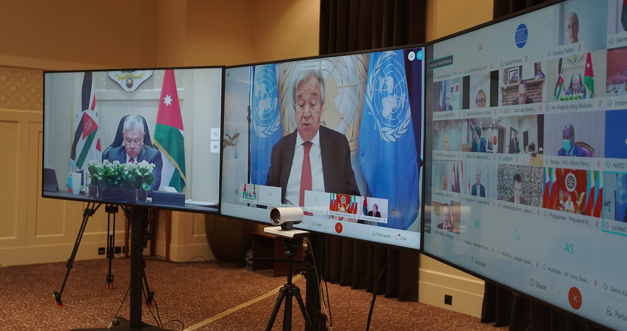 الملك يشارك في اجتماعات الجمعية العامة للأمم المتحدة وقمتين على هامشها عبر تقنية الاتصال المرئي