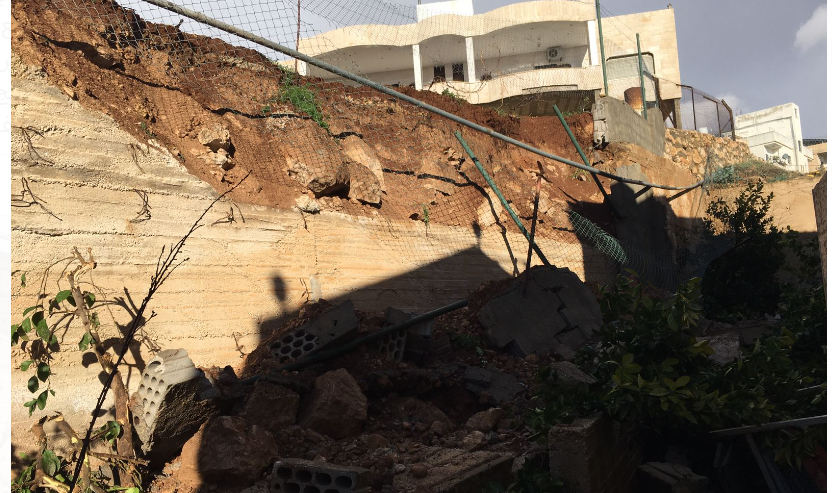 انهيار جديد لجدار منزل في الجبل الاخضر بجرش