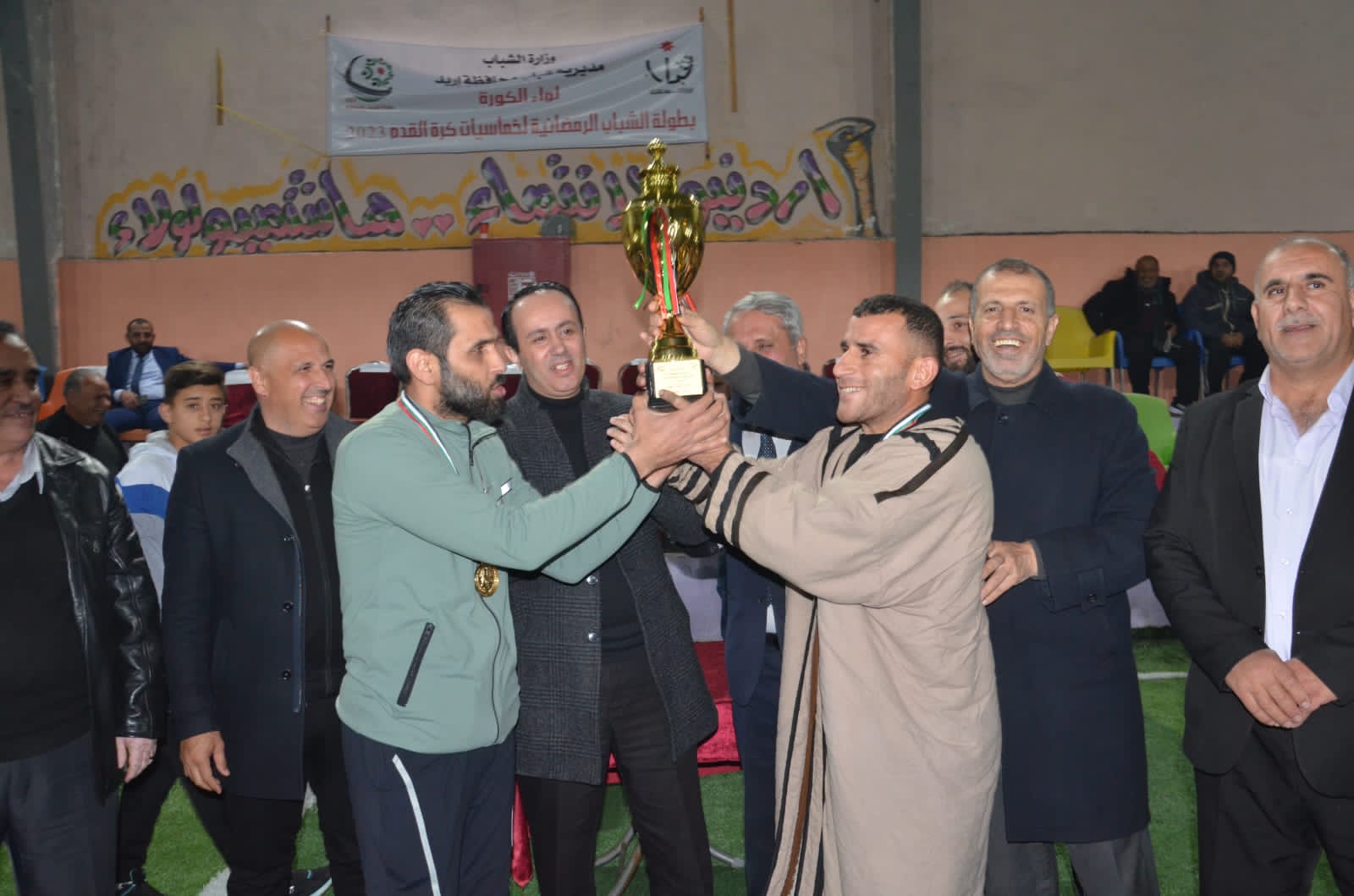 اختتام منافسات الدور الأول لبطولة الشباب الرمضانية لخماسيات كرة القدم في إربد