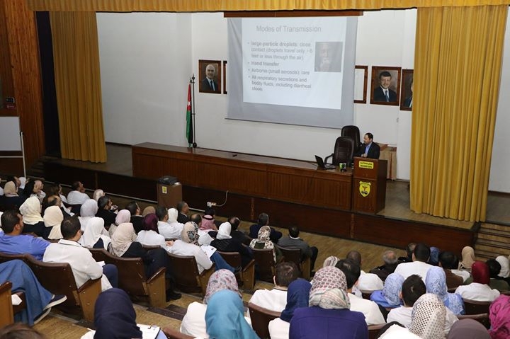 محاضرة حول الأنفلونزا (H1N1 2009) في مستشفى الجامعة الأردنية