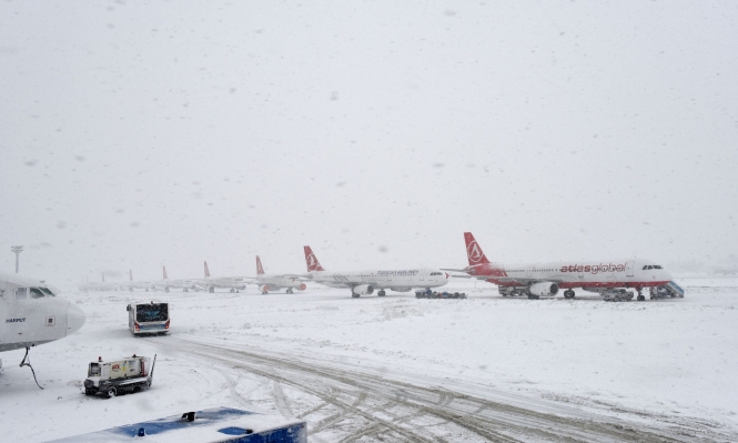 تركيا: الغاء 36 رحلة من وإلى مطار إسطنبول بسبب الاحوال الجوية