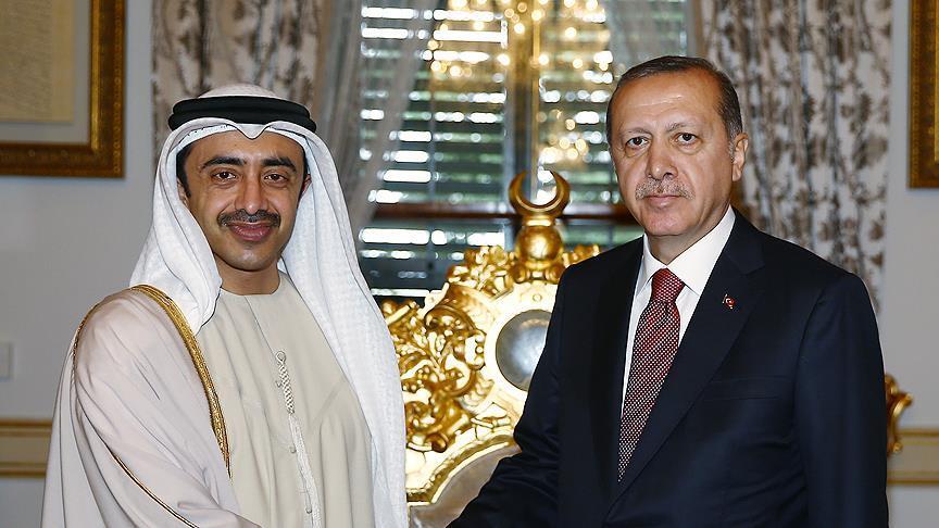 أردوغان يستقبل وزير خارجية الإمارات في إسطنبول
