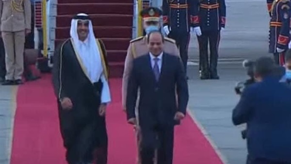 السيسي يستقبل أمير قطر في زيارة رسمية