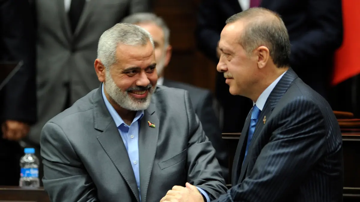الرئيس التركي يستقبل قيادات من حماس لبحث الأوضاع في غزة