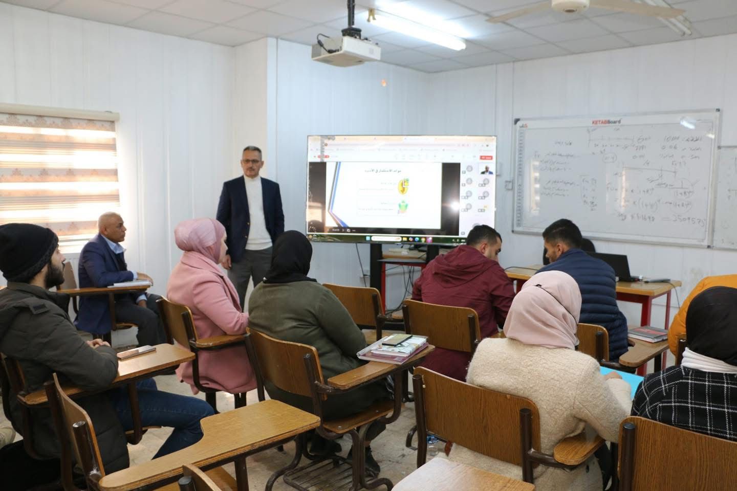 العلوم المالية والمصرفية في جامعة جرش تشارك في ورشة عمل مع بورصة عمان عن بُعد