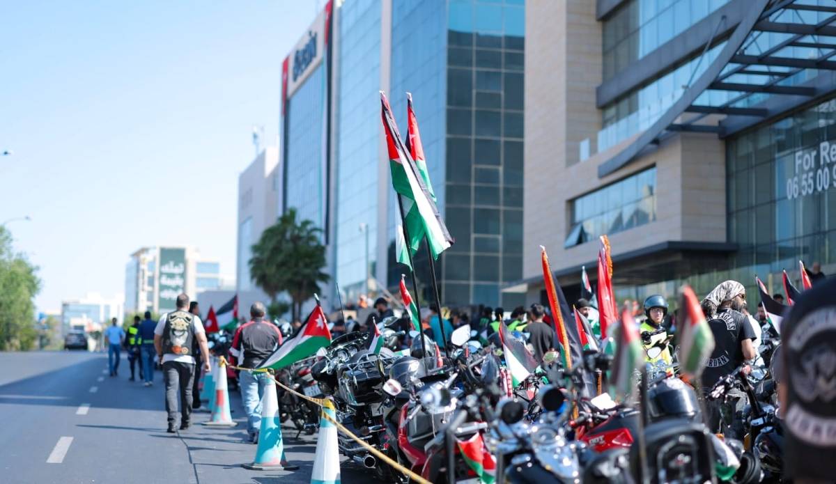 مسيرة للدراجات النارية في عمّان احتفالًا بعيد الاستقلال