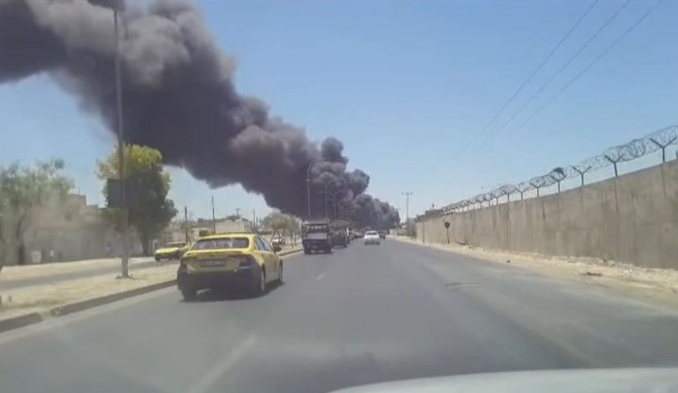 حريق مستودع يعود لمؤسسة تجارية شرق عمان