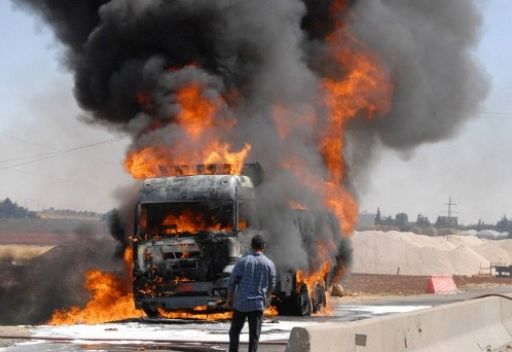 وفاة سائق بتدهور واحتراق صهريج نفط في معان 