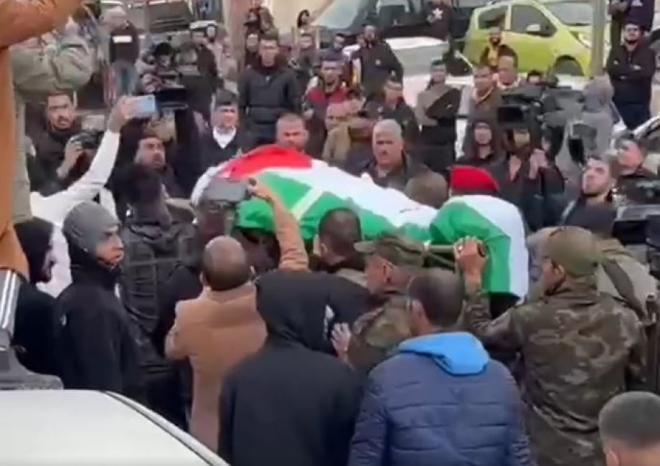 تشييع جثمان الشهيد أحمد أبو علي في يطا جنوب الخليل