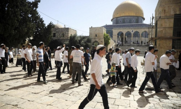 مستعمرون يدنسون الأقصى بحماية قوات العدو