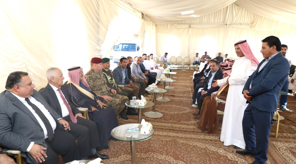 مندوبا عن الملك وولي العهد. العيسوي يعزي عشائر بني خالد والسردية